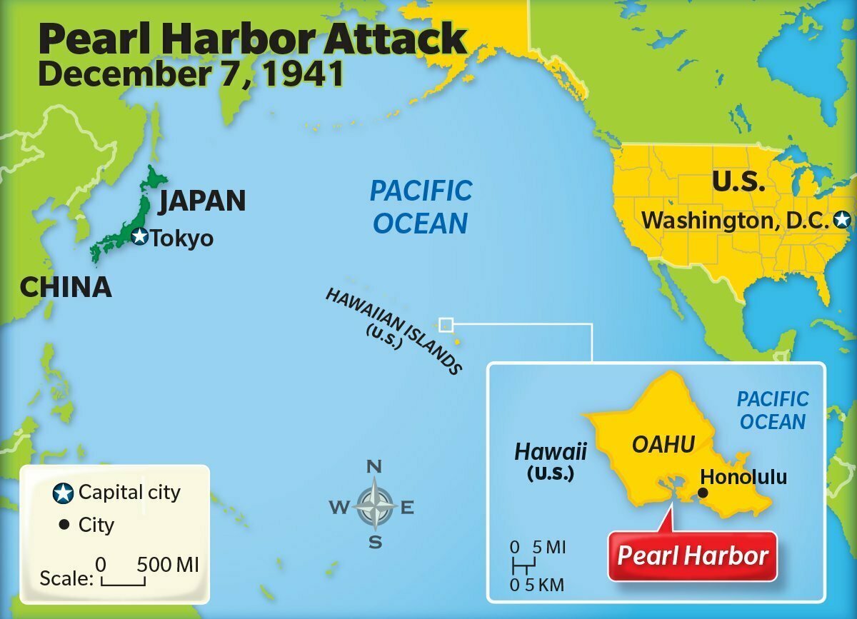 Donde esta pearl harbor mapa